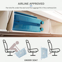4-Piece Expandable Hard Shell Luggage Set with USB Port Front Opening Airline Approved Carry-On and Cup Holder in Blue