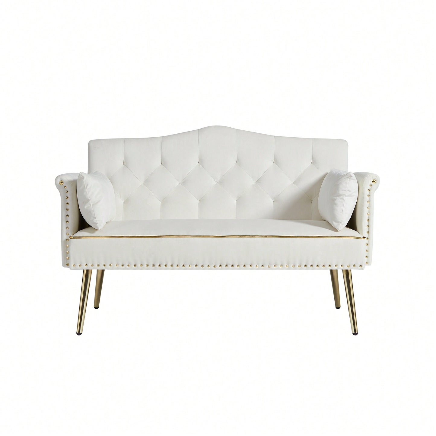 Elegant Cream White Two Seater Sofa For Modern Living Spaces