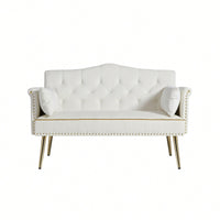 Elegant Cream White Two Seater Sofa For Modern Living Spaces