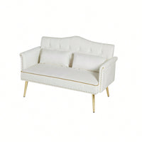 Elegant Cream White Two Seater Sofa For Modern Living Spaces