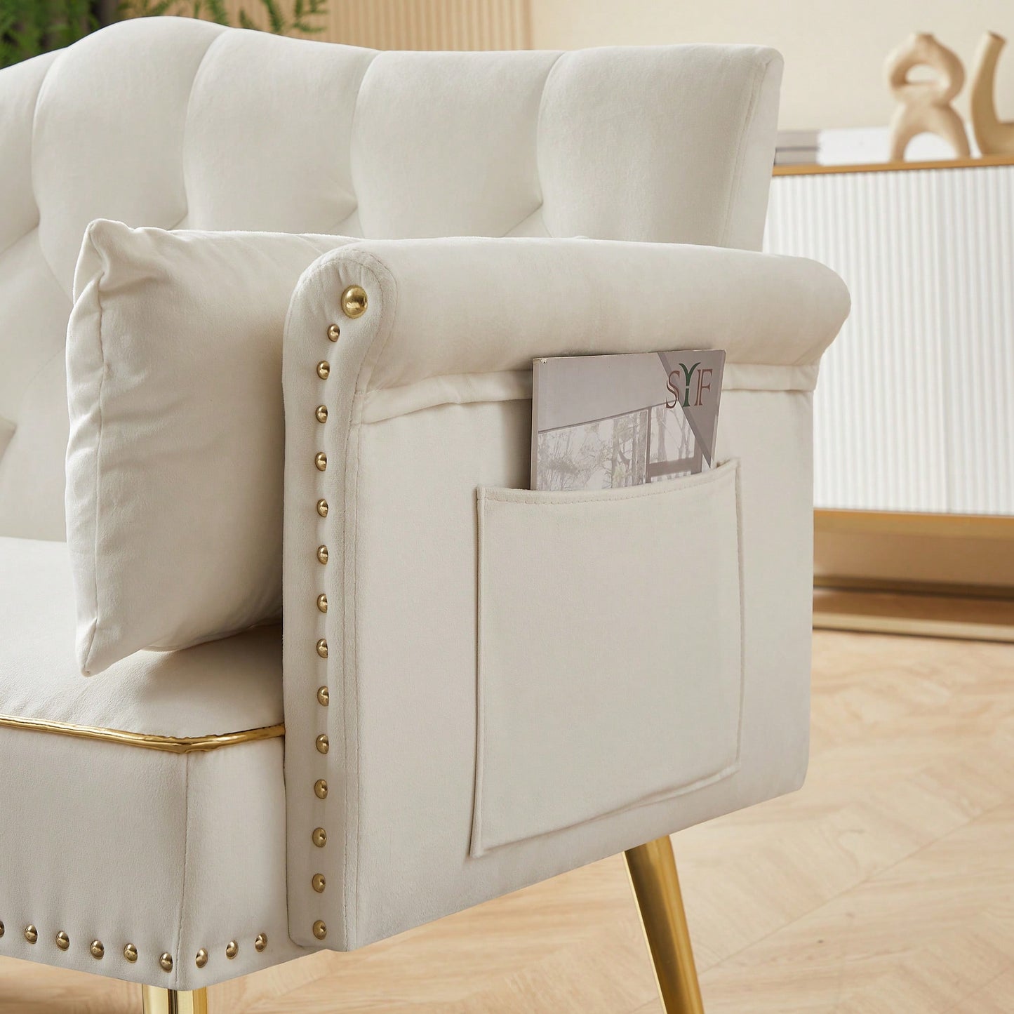 Elegant Cream White Two Seater Sofa For Modern Living Spaces