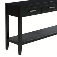 Modern 3-Drawer Console Table With Shelf For Entryway Hallway Living Room Foyer And Corridor