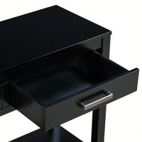 Modern 3-Drawer Console Table With Shelf For Entryway Hallway Living Room Foyer And Corridor