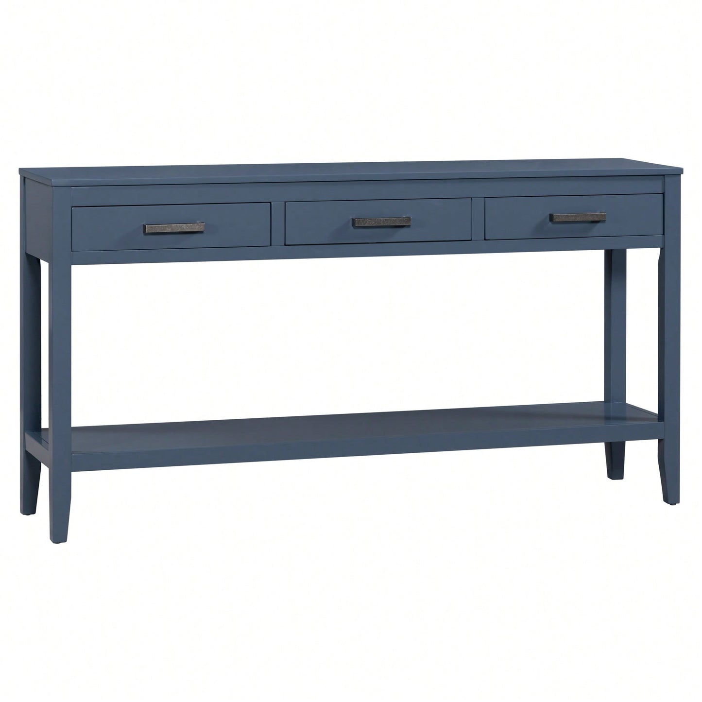 Modern 3-Drawer Console Table With Shelf For Entryway Hallway Living Room Foyer And Corridor