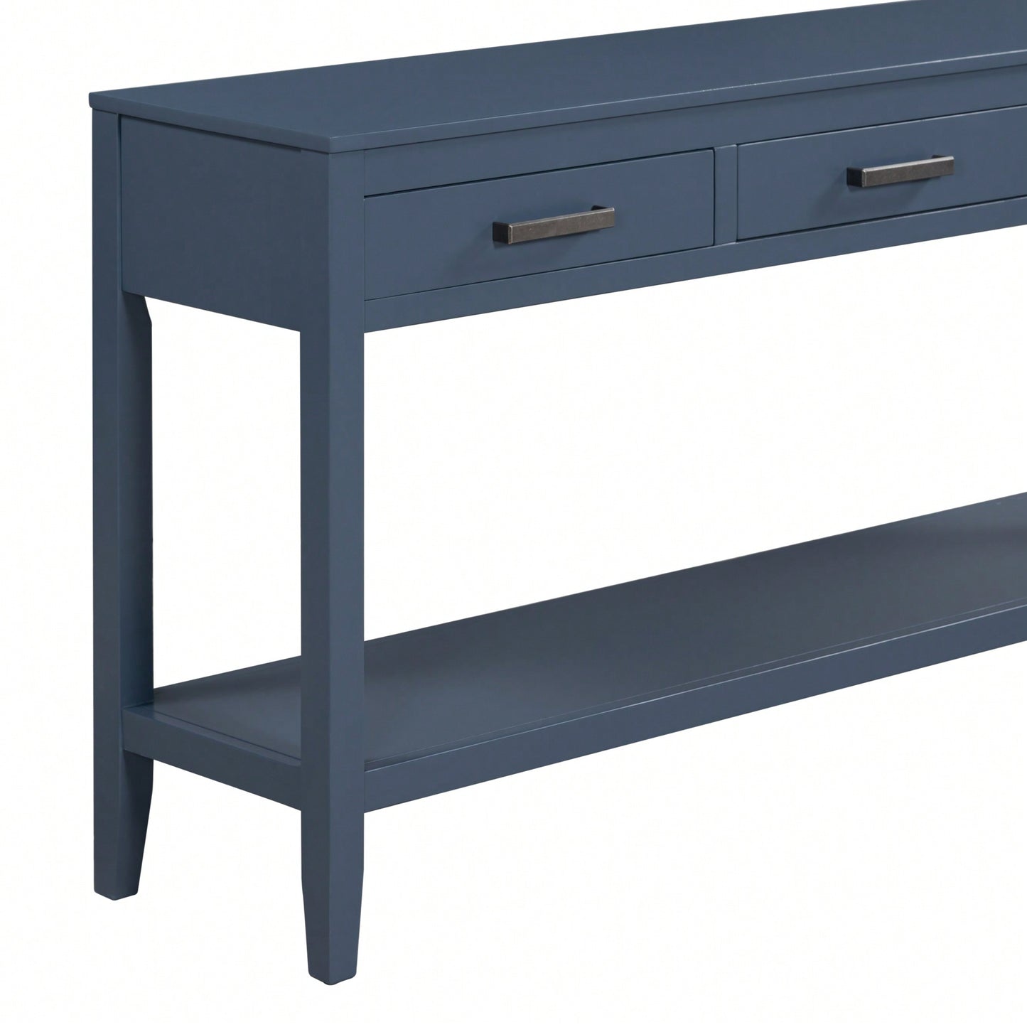 Modern 3-Drawer Console Table With Shelf For Entryway Hallway Living Room Foyer And Corridor