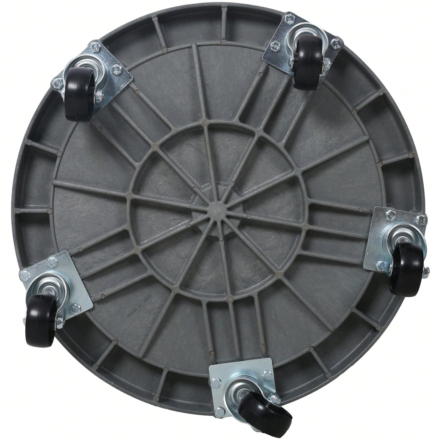 Set Of 2 Heavy Duty Plastic Drum Dolly For 30 And 55 Gallon Drums With 900 Lb Capacity And 5 Swivel Casters