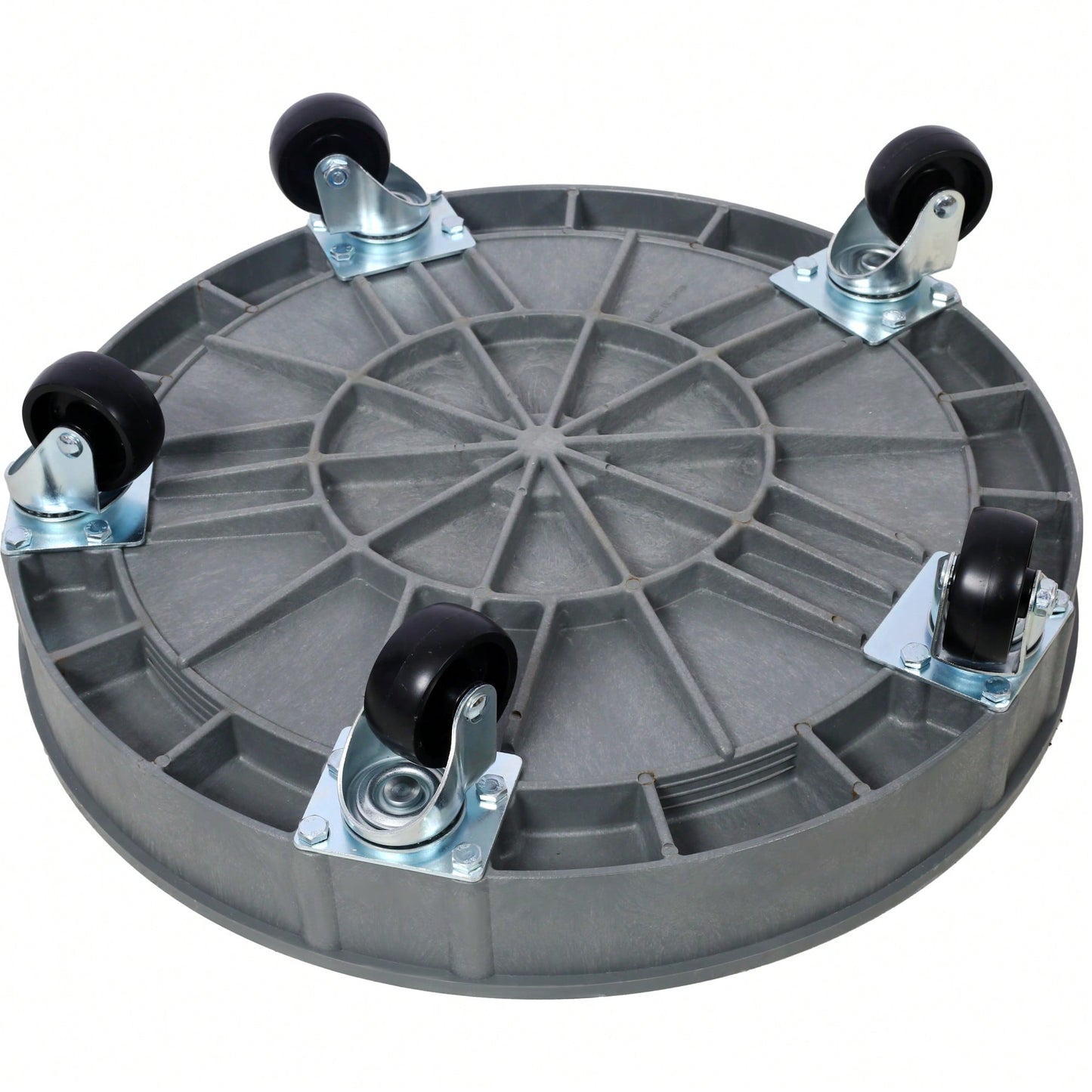 Set Of 2 Heavy Duty Plastic Drum Dolly For 30 And 55 Gallon Drums With 900 Lb Capacity And 5 Swivel Casters