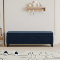 Versatile Storage Ottoman With Soft Upholstery And Stylish Design For Home Décor