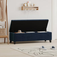 Versatile Storage Ottoman With Soft Upholstery And Stylish Design For Home Décor