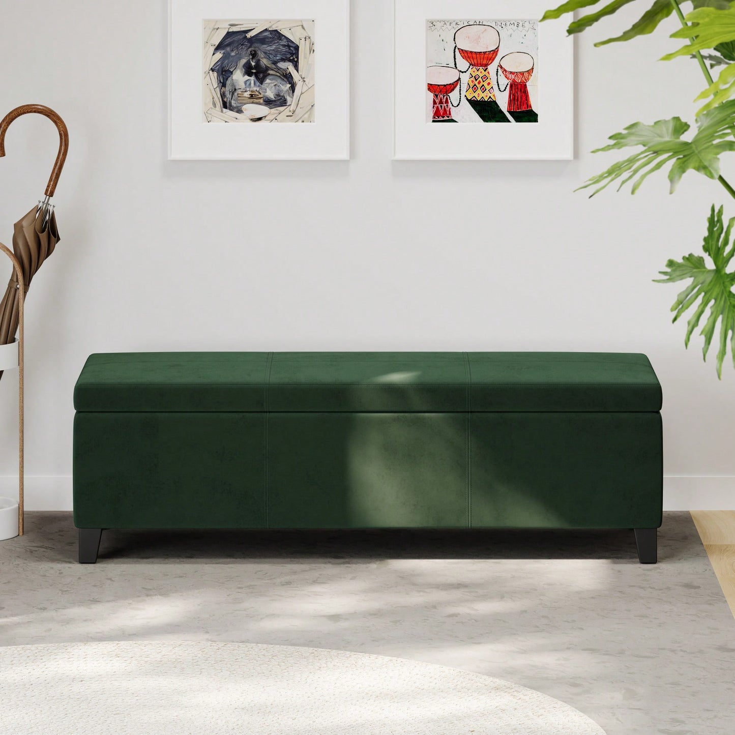 Versatile Storage Ottoman With Soft Upholstery And Stylish Design For Home Décor