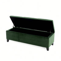 Versatile Storage Ottoman With Soft Upholstery And Stylish Design For Home Décor