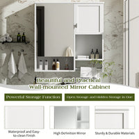 29 X 28 Inch Wall Mounted Bathroom Medicine Cabinet With Mirror And Towel Bar Space Saver For Over The Toilet Storage