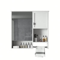 29 X 28 Inch Wall Mounted Bathroom Medicine Cabinet With Mirror And Towel Bar Space Saver For Over The Toilet Storage