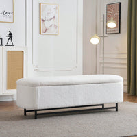 Stylish White Ottoman With Ample Storage Space For Home Organization