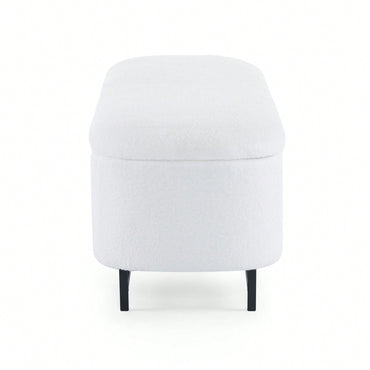 Stylish White Ottoman With Ample Storage Space For Home Organization