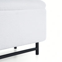 Stylish White Ottoman With Ample Storage Space For Home Organization