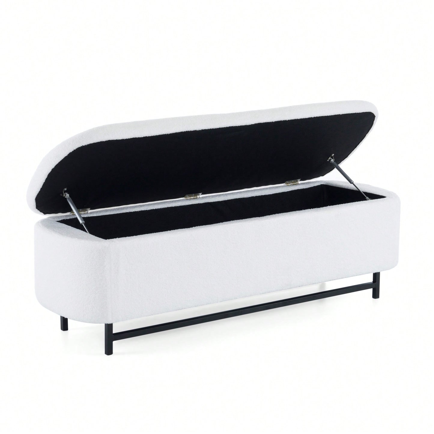 Stylish White Ottoman With Ample Storage Space For Home Organization