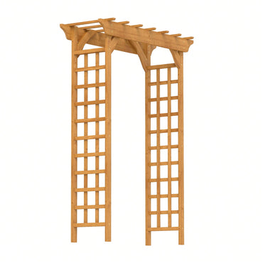 Wooden Wedding Arbor And Garden Trellis For Climbing Plants, Perfect For Ceremonies And Christmas Decor