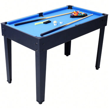 5-In-1 Multi-Game Table For Billiards, Air Hockey, Foosball, Ping Pong, And Basketball In Black And Blue