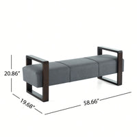 Sleek Gray Long Ottoman For Modern Living Spaces