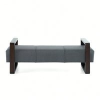 Sleek Gray Long Ottoman For Modern Living Spaces