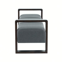 Sleek Gray Long Ottoman For Modern Living Spaces