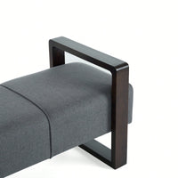 Sleek Gray Long Ottoman For Modern Living Spaces