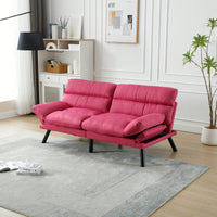 Comfortable Thick Cushion Sofa Bed With Metal Feet For Living And Bedroom Spaces