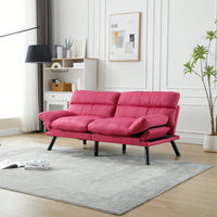 Comfortable Thick Cushion Sofa Bed With Metal Feet For Living And Bedroom Spaces