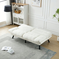 Comfortable Thick Cushion Sofa Bed With Metal Feet For Living And Bedroom Spaces