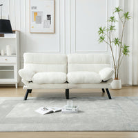 Comfortable Thick Cushion Sofa Bed With Metal Feet For Living And Bedroom Spaces