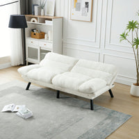 Comfortable Thick Cushion Sofa Bed With Metal Feet For Living And Bedroom Spaces