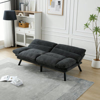 Comfortable Thick Cushion Sofa Bed With Metal Feet For Living And Bedroom Spaces