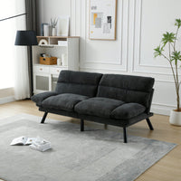 Comfortable Thick Cushion Sofa Bed With Metal Feet For Living And Bedroom Spaces