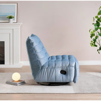 Modern Rotatable Lounge Chair With Side Pocket For Small Spaces - Upholstered Reading Chair For Leisure And Comfort