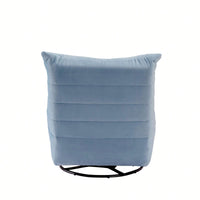 Modern Rotatable Lounge Chair With Side Pocket For Small Spaces - Upholstered Reading Chair For Leisure And Comfort