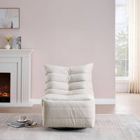 Modern Rotatable Lounge Chair With Side Pocket For Small Spaces - Upholstered Reading Chair For Leisure And Comfort