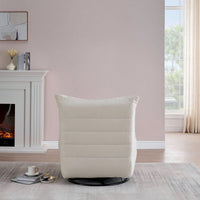 Modern Rotatable Lounge Chair With Side Pocket For Small Spaces - Upholstered Reading Chair For Leisure And Comfort