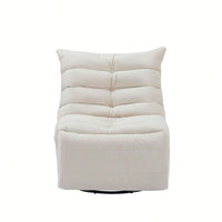 Modern Rotatable Lounge Chair With Side Pocket For Small Spaces - Upholstered Reading Chair For Leisure And Comfort
