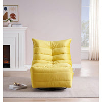 Modern Rotatable Lounge Chair With Side Pocket For Small Spaces - Upholstered Reading Chair For Leisure And Comfort