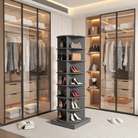 360 Degree Rotating Shoe Cabinet With 7 Layers Holds Up To 28 Pairs Of Shoes