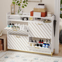 Shoe Storage Cabinet With Adjustable Shelves And Doors For Organized Footwear