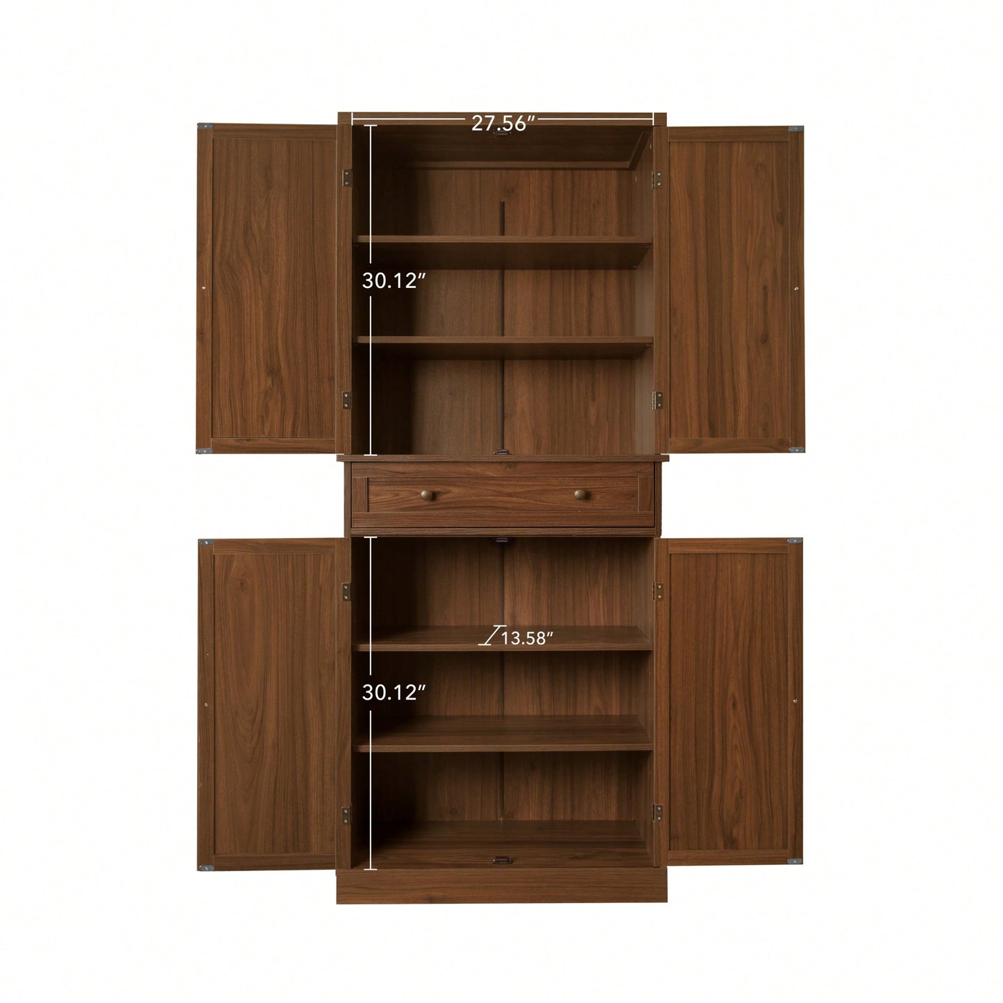 4 Door Storage Cabinet With 1 Drawer And 4 Adjustable Shelves For Organized Home Or Office Use