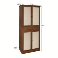 4 Door Storage Cabinet With 1 Drawer And 4 Adjustable Shelves For Organized Home Or Office Use