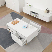 Stylish Two Drawer Coffee Table For Living Room Storage And Decor