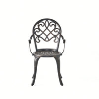 3-Piece Cast Bistro Set With Ice Bucket For Outdoor Dining And Entertaining