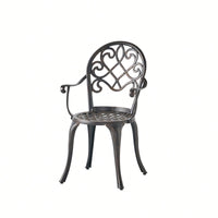 3-Piece Cast Bistro Set With Ice Bucket For Outdoor Dining And Entertaining