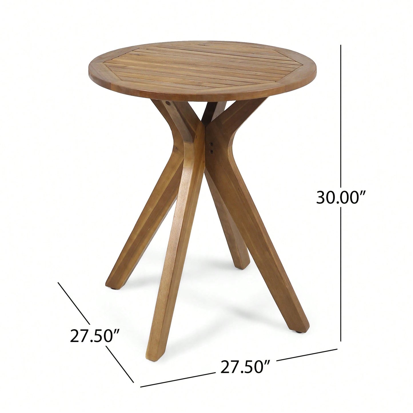 STAMFORD Acacia Wood Outdoor Bistro Table - 27.5"