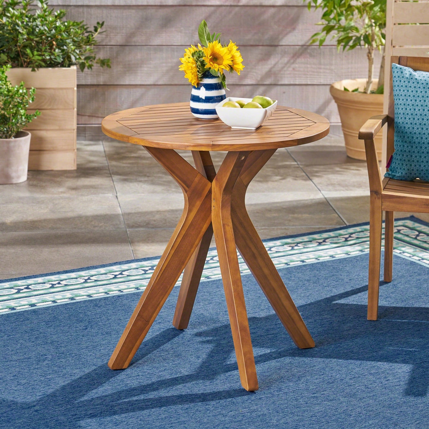 STAMFORD Acacia Wood Outdoor Bistro Table - 27.5"