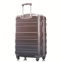 Lightweight Durable 3-Piece Hardshell Luggage Set With Spinner Wheels And TSA Lock 20'' 24'' 28'' Golden